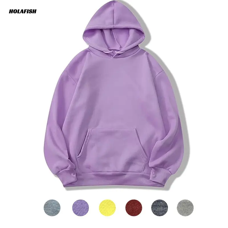 Holafish Womens Hoodie Unisex Adult Hoodies Men Ultimate Sweatshirt Fleece Hoodie Polyester Cotton Blend Lavender Color H71