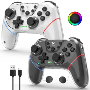 2 Pack Stinto Pro  Controller for   2//Lite/OLED/PC/Steam, Hall Effect Joysticks & Triggers, RGB Grip, Dual Vibration/Wake-Up/Turbo/Macros/4-Way D-Pad