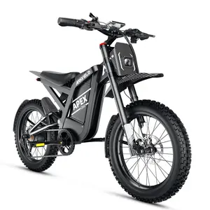 ARKVELD APEX ONE 3000W Peak Adult Electric Dirt Bike,40MPH, 80-Mile 32AH Battery,Dual Hydraulic Suspension &Disc Brakes,All-Terrain Off Road Ebike,330LBS Max Load,E Motorcycle for Mountain,Beach,City,Outdoor & Family Travel chrome