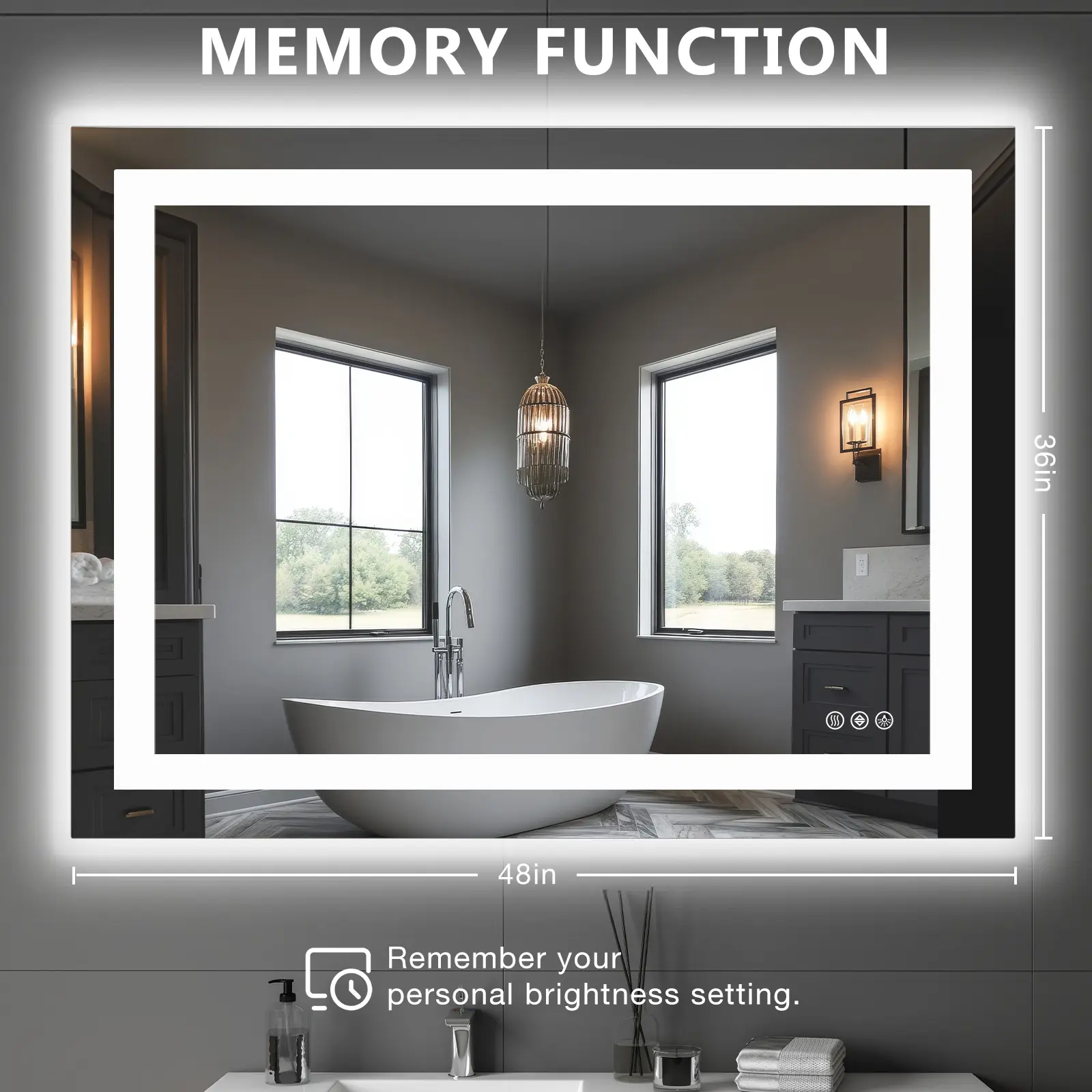 36" x 48"- Rectangle-LED