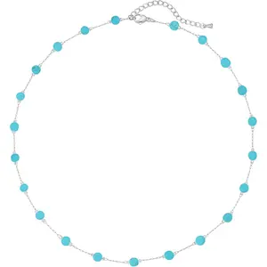 Western Jewelry Turquoise Necklaces for Women 18K Gold Plated/Siver Beaded Choker Boho Necklace Handmade Beach Summer Everyday Gifts for Her