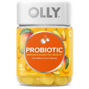 OLLY Probiotic Gummy - 1 Billion CFUs, Immune & Digestive Support, Tropical Mango Flavor, Chewable Supplement for a Healthy Gut - 50 Gummies
