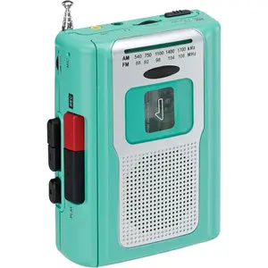 CR-100 Retro Portable AM/FM Radio Personal Cassette Player Compact Lightweight Design Stereo AM/FM Radio Cassette Player/Recorder & Built in Speaker (Teal Limited Edition)