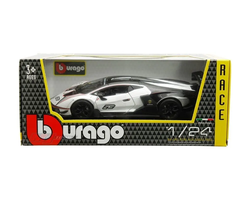 Bburago 1:24 Lamborghini Essenza SCV12 White Diecast Model Car Collectible