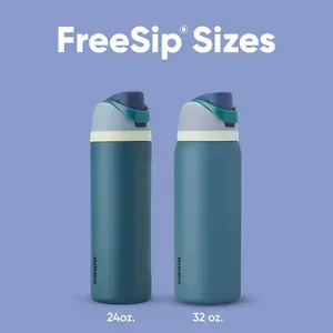 Owala FreeSip Insulated Stainless Steel Water Bottle & Silicone Water Bottle Boot, Anti-Slip Protective Sleeve & Silicone Water Bottle Boot