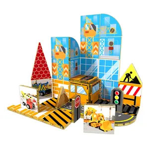 Cityscape Magnetic Tiles STEM STEAM Set | 3D Geometric Open-Ended Play | Logical Thinking, Spatial Imagination & Hand-Eye Skills | Eco-Friendly ABS, Safe Rounded Large Pieces | Includes Stickers – Science & Birthday Gift for Ages 4-8