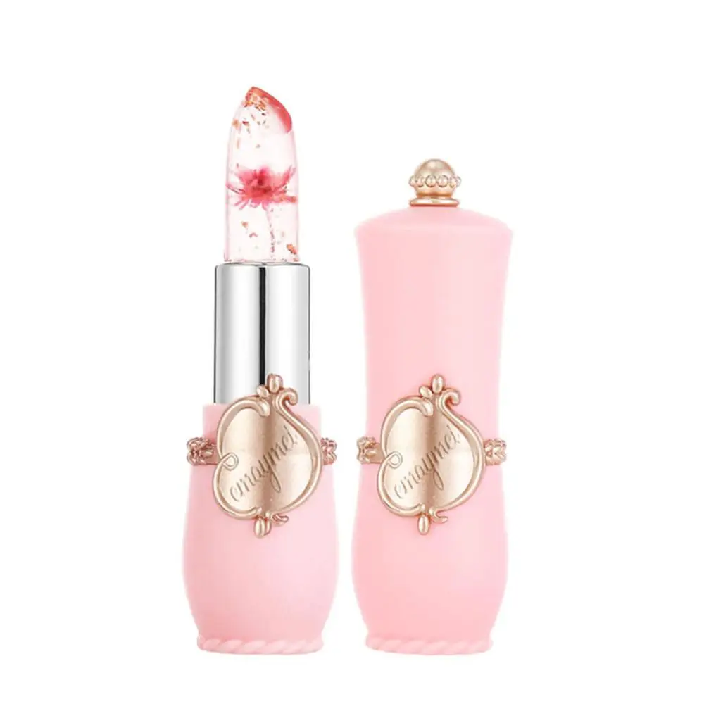 Flower Design Temperature Color Changing Lipstick, Hydrating Glossy Lip Glaze Stick, Plumping Lip Oil Lip Stick for All Occasions Makeup, Girls and Wo