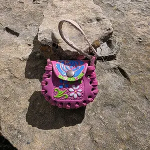 Handmade Leather Mexican artisan holder or coin case