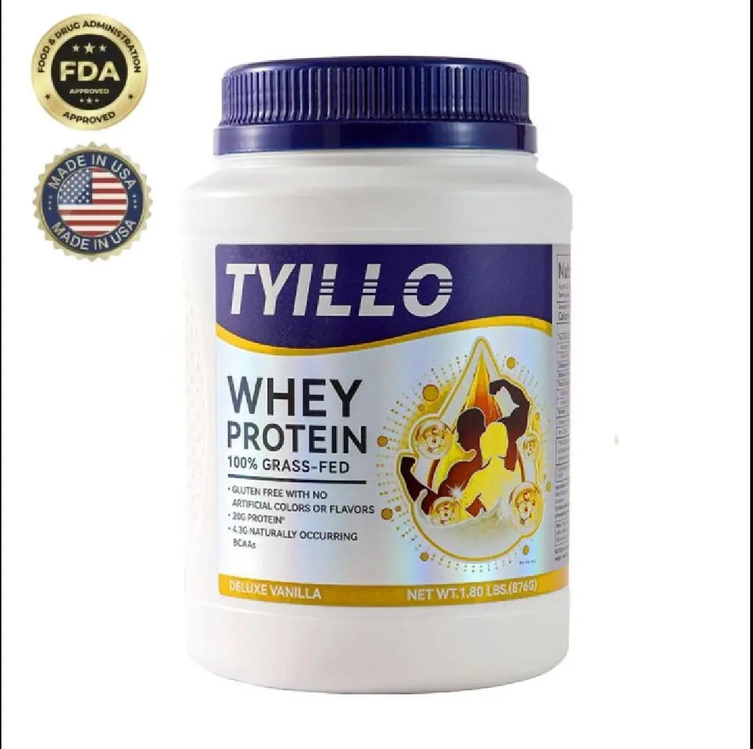 TYILLO Grass-Fed Whey Protein Powder  Muscle Growth Lean Muscle Gain Strength Enhancement Fast Recovery Natural Protein Protein Supplement Fitness Supplement Promote Muscle Synthesis Immune Support Sports Nutrition Suitable for Sports Enthusiasts 1.80 lbs