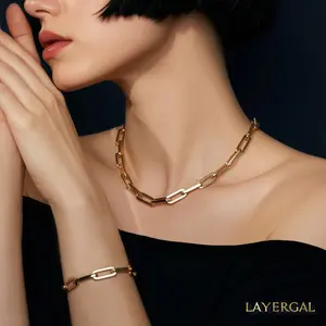 LG009 Paper Clip(7mm) Choker Necklace/Bracelet