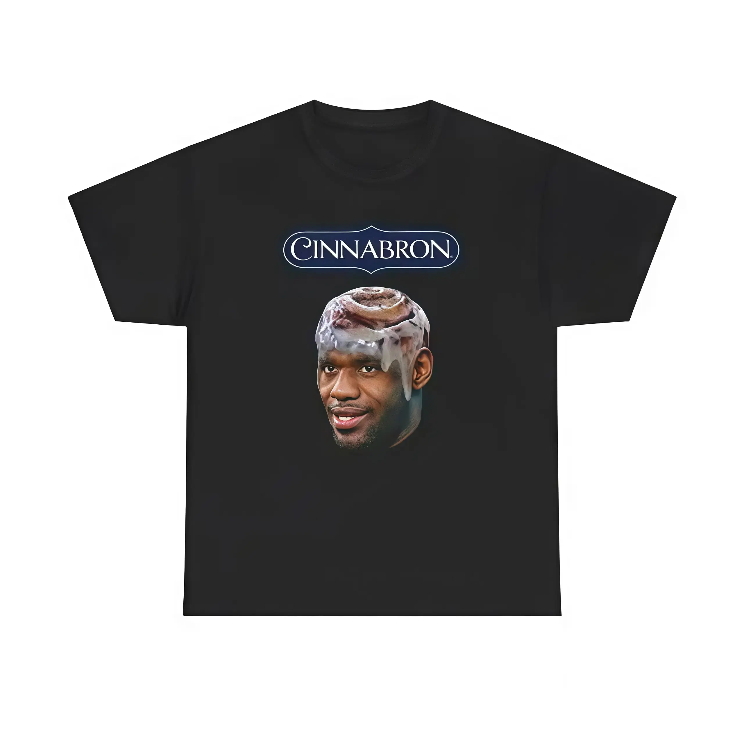 100% Cotton Cinnabron Funny Basketball Meme Graphic T Shirt Unisex Crew Neck Short Sleeve Tee, Viral Brainrot Sports Meme Trendy Streetwear Humor Statement Top For Men Women