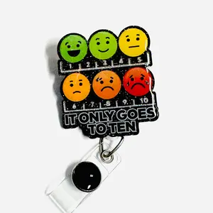 It Only Goes to Ten Badge Reel, Retractable Swivel Alligator Clip, 2“, Nurse, Medical