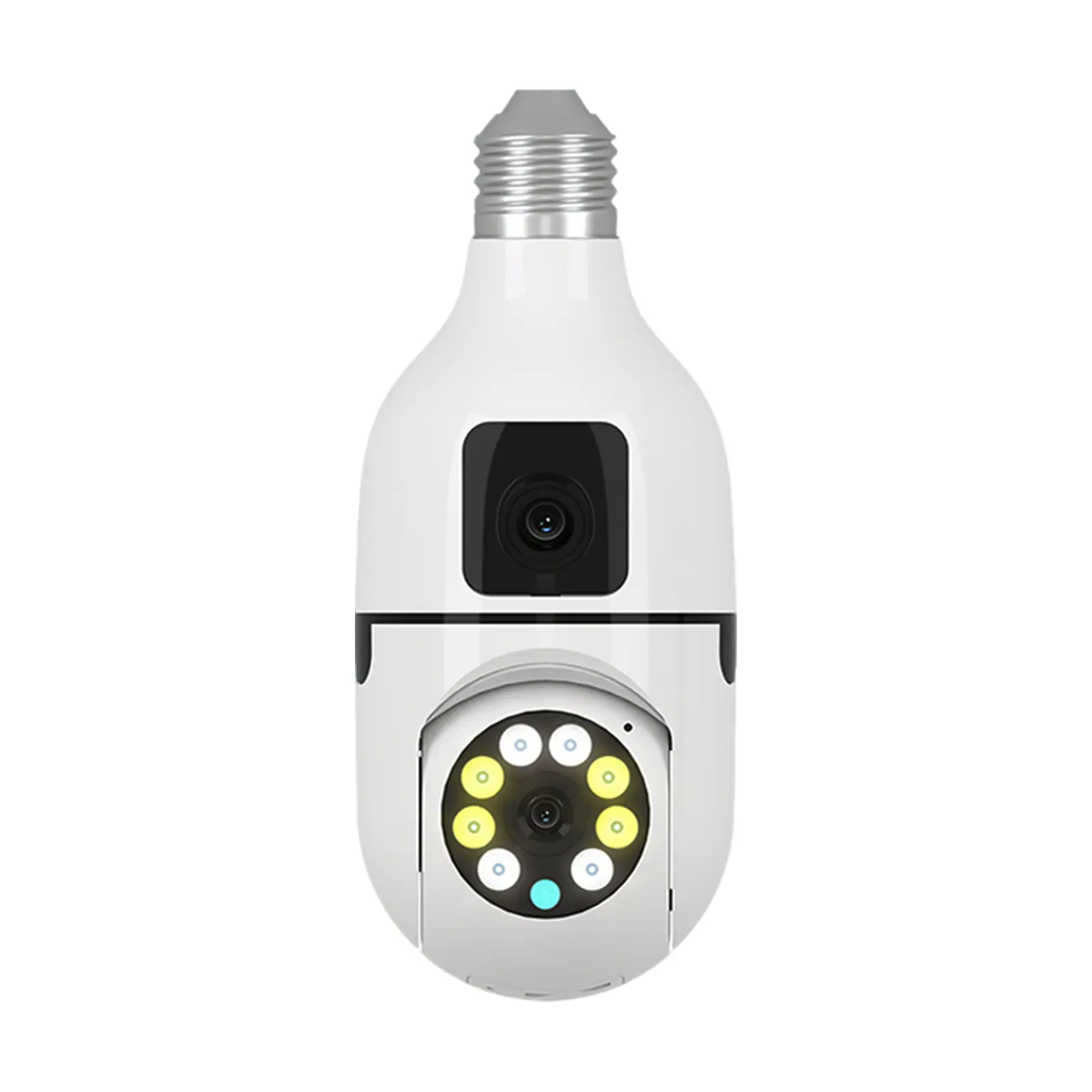 Kgarden E27 Bulb Surveillance Camera - 1080P Dual Lens 360° PTZ Wireless WiFi Smart Device with Color Night Vision, Motion Alert, 2-Way Audio, App Remote View for Indoor Home Security Needs, Wireless Wifi Camera