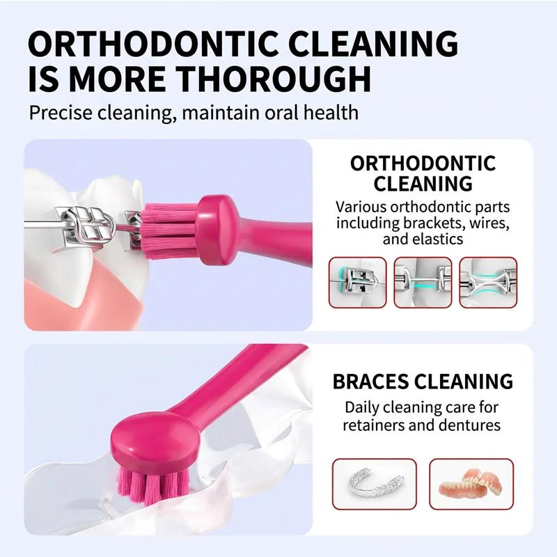 ICESEE End Tuft Toothbrush – Soft Fine Bristles, Braces-Friendly, Precise Cleaning for Hard-to-Reach Areas, Gentle on Teeth & Gums