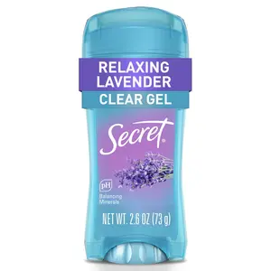 Secret Antiperspirant Deodorant for Women, Fresh Clear Gel, Lavender, 2.6 oz