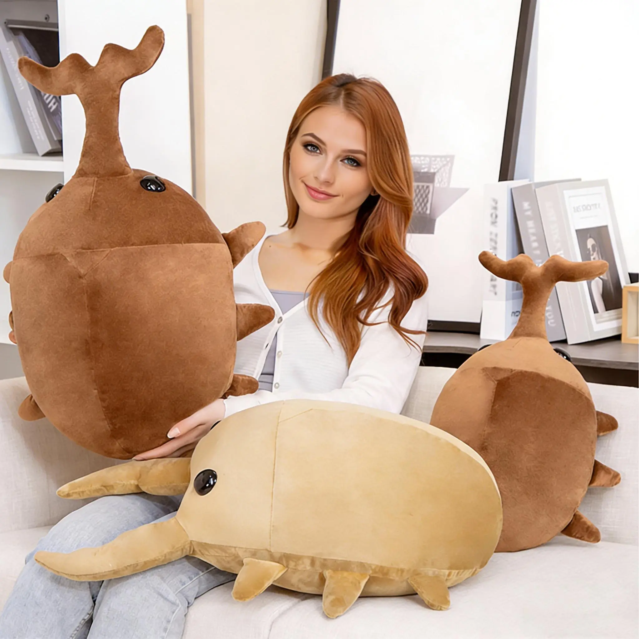 Extra-large beetle plush toy, beetle plush animal, Easter home decoration, children's toy, children's gift, plush toy gift for boys, girls, babies, friends, suitable for birthdays, Easter