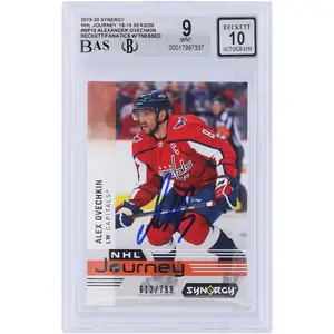 Alexander Ovechkin Washington Capitals Autographed 2019-20 Upper Deck Synergy NHL Journey 18-19 Season #NP-10 #/799 Beckett Fanatics Witnessed Authenticated 9/10 Card - Fanatics Authentic Certified