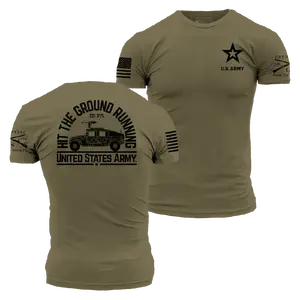 Army Hit The Ground Running T-Shirt - Military Green