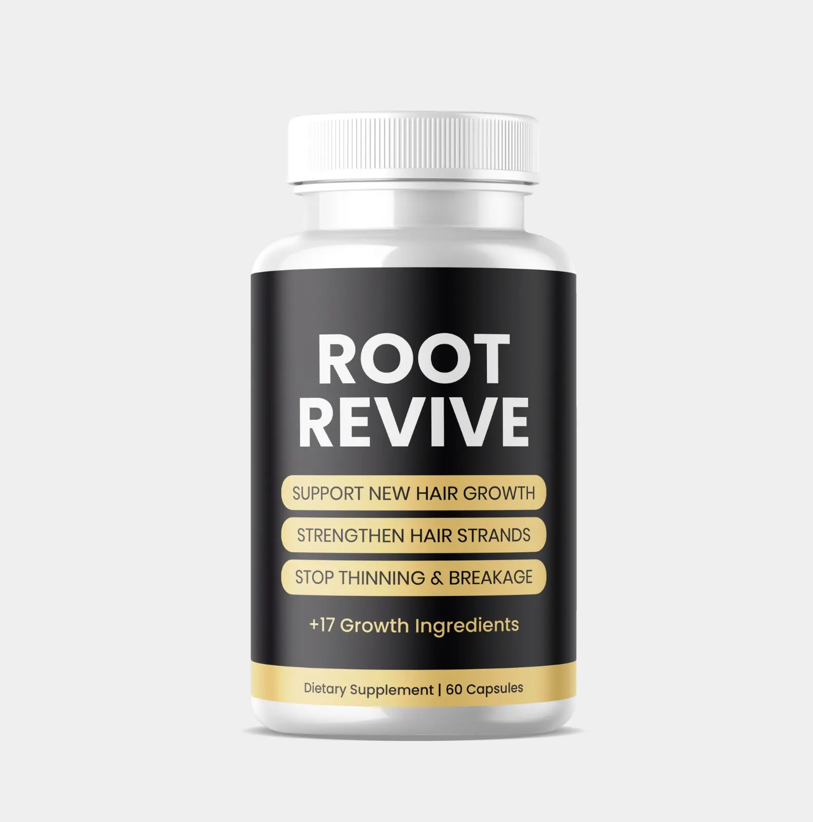 Root Revive Hair Growth Formula with Biotin, Vitamins and Herbal Blend - Made in the USA (60 Capsules)