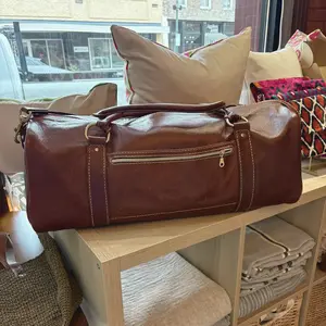 Handmade Texas Cowhide Duffle Bag by Brian Jones