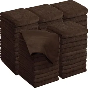 26 Pcs Salon Bleach Proof Towels Highly Absorbent Hair Towels Hand Facial Cloths Bleach Resistant for Salon Barber Spa Beauty Bath Hair Stylist (Brown,18 x 30 Inch,Classic)