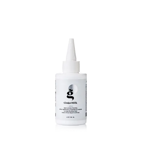 Lamellar Water Treatment, Be Bright | Instant Glass-Hair Shine & Bonding Care with Hyaluronic Acid, Ginger & Baobab for Dull, Dry & Frizzy Hair | 4 oz / 120 ml | Ginger Milk