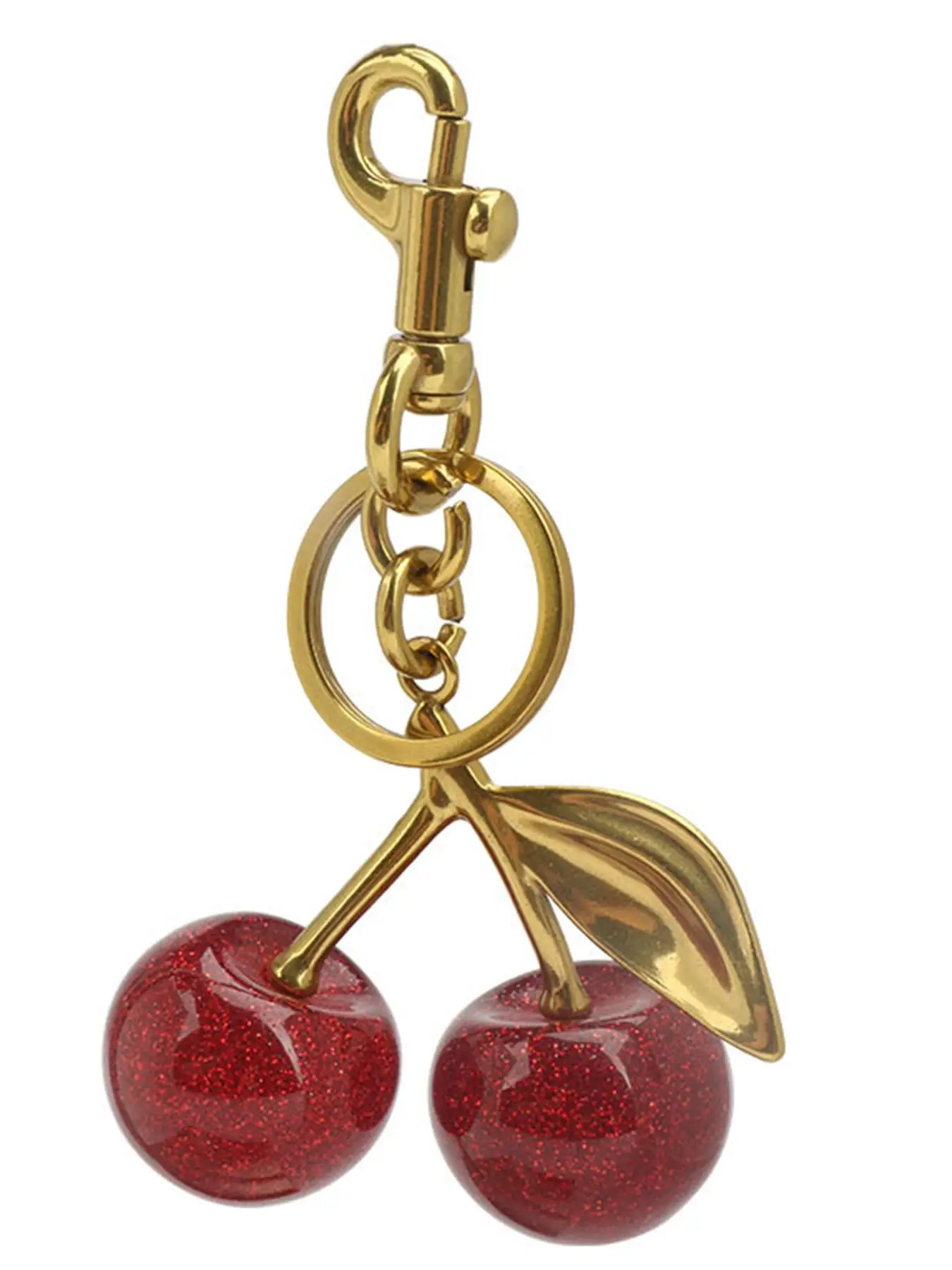 Cute Cherry Design Keychain, Bag Charms, Fashionable Alloy Keychain for Women & Girls, Trendy All-match & Exquisite Keychain for Birthday Gift