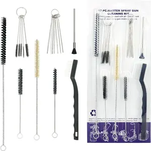 21 PCS Paint Spray Gun Cleaning Maintenance Brush Kit Nylon Mini Brushes and Needles for Tattoo Equipment HVLP Airbrush Nozzles tools pulverizador de pintura painting Adjustable Power Electric Sprayer drizzle lirun Cordless