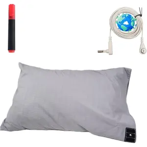 NAGS ®   Grounding Pillowcase King Size with 5% Silver Fiber 95% Soft Cotton Pillow Case Improve Sleep Anxiety Relief (Gray, King 20 *) 1PCS