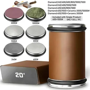 Knife Sharpener Tool, Rolling Knife Sharpener Kit, Knife Sharpening with Diamonds and Ceramic for Steel of Any Hardness, Kitchen knife Sharpener with 15 & 20 Degree Magnetic Angle Gifts for Loved Ones and Friends: Kitchen Helpers ﻿