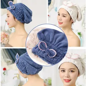 3PCS Fast Drying Hair Drying Caps, Extrame Soft & Ultra Absorbent, Microfiber Hair Towel Caps,Towel Turban Wrap for Wet Hair Women, Butterfly Knot Dry Hair Cap Light Shiny Traditional