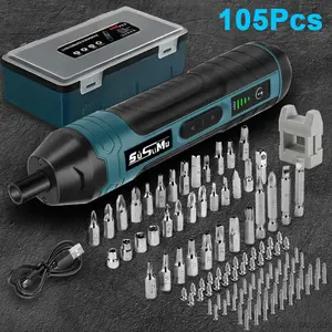Torque Adjustable Electric Screwdriver, Cordless Power Screwdriver Set, USB Rechargeable Multifunctional Screwdriver with Light, Handheld Driver Tool KitASageLiving27XXALUE BAZAAR11