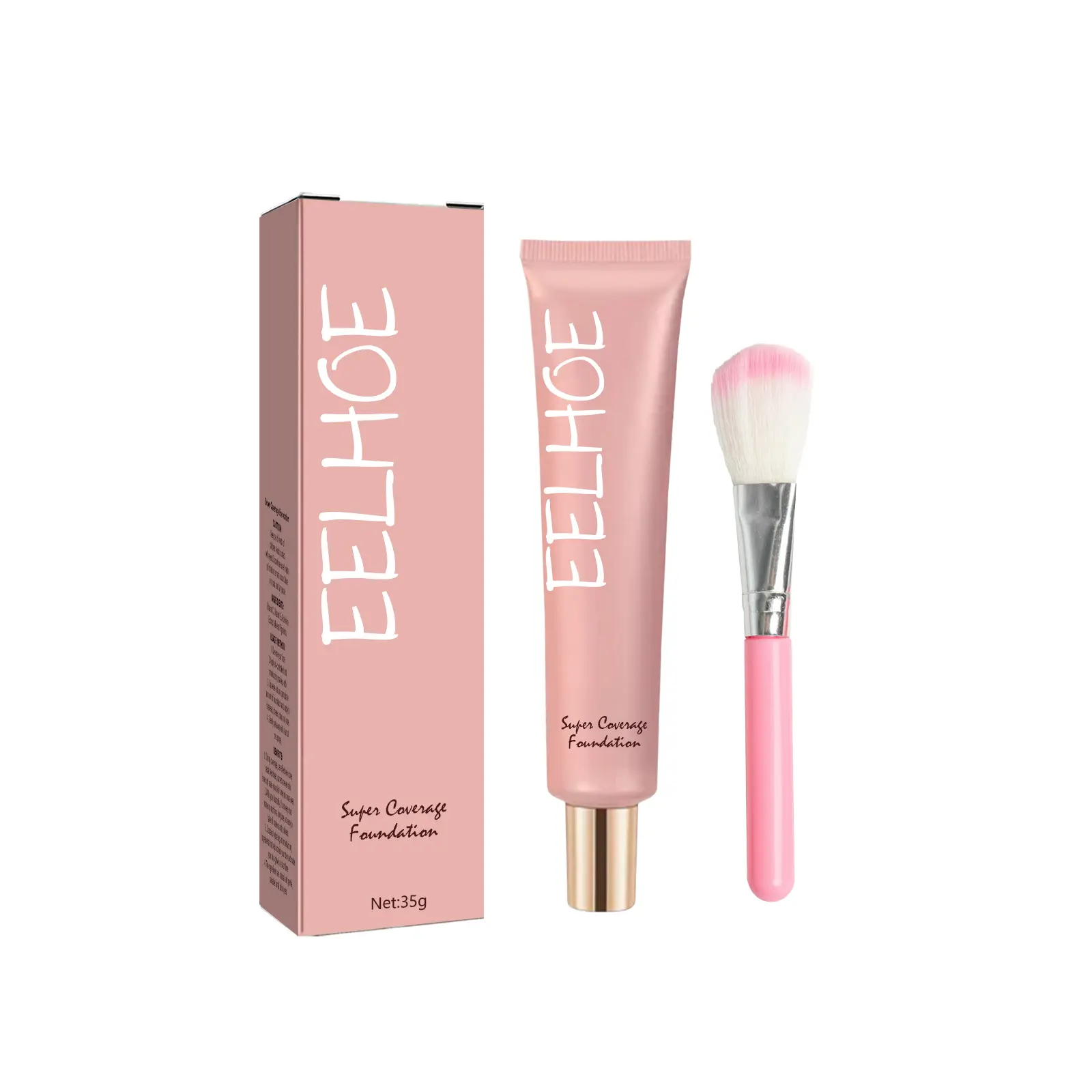 EELHOE Super Coverage Cosmetic Foundation, Full Coverage Waterproof Matte Makeup Base, Long-Lasting Oil Control Formula for Flawless Skin