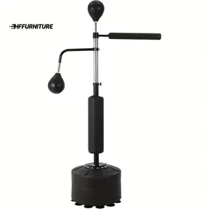 multi-functional training equipment Boxing Speed Trainer, Freestanding Punching Bag 360° Spinning Bar with Reflex Speed Balls & Gloves, Fillable Base Speed Punching Bag Stand Height Adjustable for Teens Adults Boxing Training