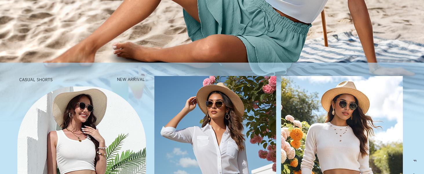 Lepunuo Flowy Shorts for Women Boho Ruffle Tiered Butterfly Skorts High Waist Mini Skirts Casual Shorts