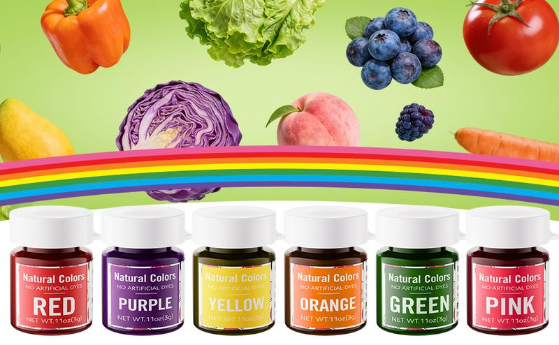 6 Natural Edible Glitter Set 3g/bottle Food Grade Water Soluble Luster Dust for Cake Decorating, Drinks & Festive Desserts, Edible Glitter Powder for Baking, Cocktail & Holiday Party Decor