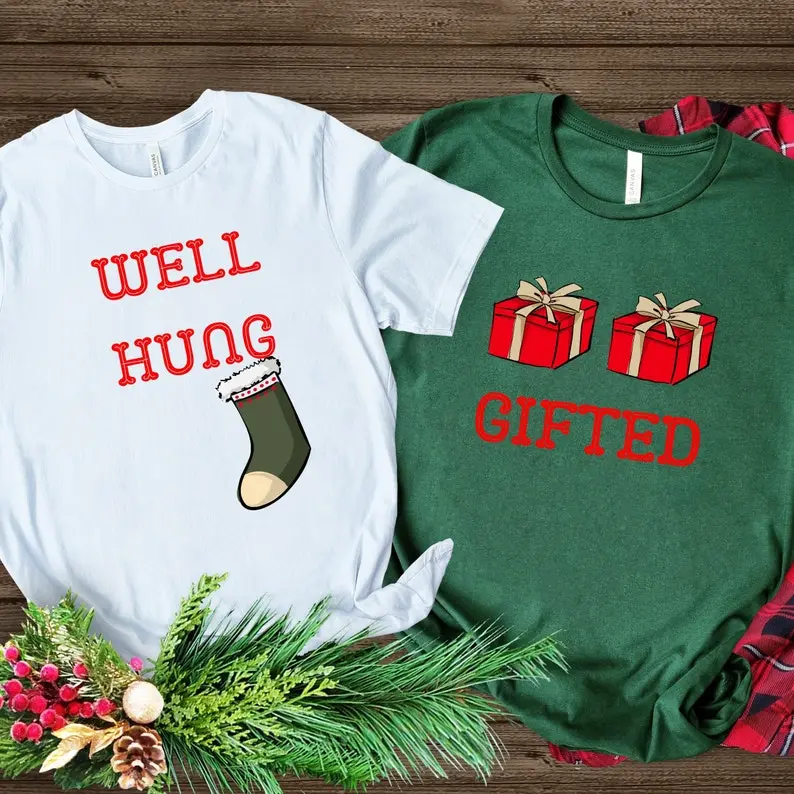 Boyfriend Girlfriend Funny Couple Christmas Shirts - Funny Couples Christmas Shirts - Husband and Wife Christmas Shirts