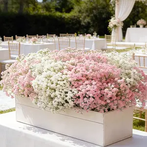 High-end artificial baby's breath flowers, maintenance-free and UV-resistant, used for weddings, birthdays, arches, outdoor event styling, courtyards, gardens, porches, pools, party floral arrangements; suitable for spring, Easter, anniversaries, and Moth