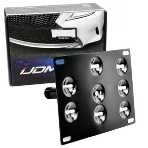 iJDMTOY No Drill Front Bumper Tow Hook License Plate Mounting Bracket Adapter Kit For Lexus ISF RC200t RC250 RC300 RC350 RC-F GS350 GS460 GS450h RX LS etc