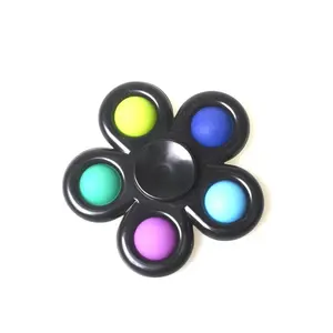 Fidget Spinner Sensory Pops Finger Toys Tie Dye Simple Push Bubble Hand Spinner For ADHD Autism Anxiety Stress Relief Gifs