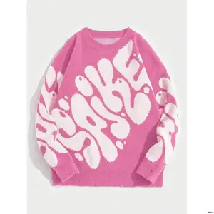 School Romwemenstreetlifemen Sletter patterndropshoulderlevepulloversweater