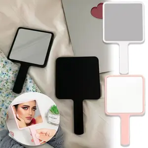 Portable Makeup Mirror, 1 Piece Handheld Mirror with Handle, Lightweight Travel Vanity Mirror for Women, Travel Hand Mirrors, Makeup Tool for Home, Office, Dorm