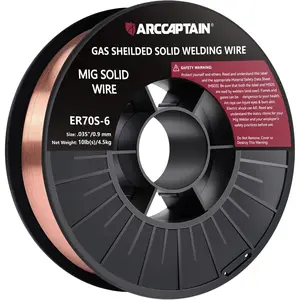 Mig Welding Wire, 0.035 10Lb Mig Wire ER70S-6 10Lbs Gas Solid Carbon Steel Low Splatter Mig Welding Wire Compatible With Lincoln Miller Forney Harbor Welder 0.09 4.5KG
