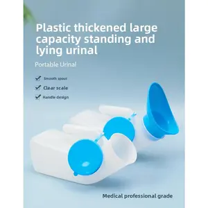 Elderly Urinal for Bedridden - Reusable Bedside Urinal with Lid, Large Caliber Anti-Leak & Odor-Proof for Senior Care