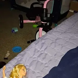 Umatoll Tricycle for Toddlers 2-5 Year Old boy&gril gifts Adjustable Toddler Bike with Light Up Wheels Durable Carbon Steel Frame & Dual Baskets for Outdoor Fun，babies Christmas gifts, Spring glow up