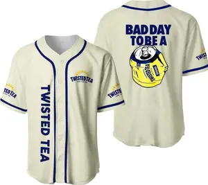 Bad Day To Be A Twisted Tea Inspired Baseball Jersey Shirt | Hard Iced Tea Limited Edition Jersey | Sport Apparel Gift, Drinking Lovers Gift Baseball Jersey, Go-To Outfit, No Thinking Needed, Looks Good, Feels Better