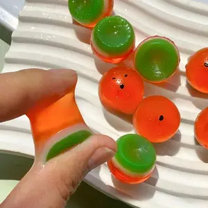3/6/10pcs New Taba Squishy Clear Mini Cute Little Watermelon Ball Small Gift Soft Sticky Watermelon Ball Ball Kids Prize Gift