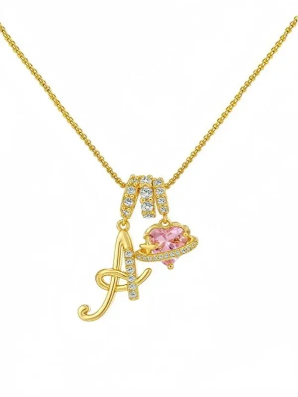 Personalized Custom Name Letter Necklace | Art Designed Hypoallergenic Adjustable Pendant Necklace, Perfect Valentine’s Day Jewelry Gift for Women & Girls