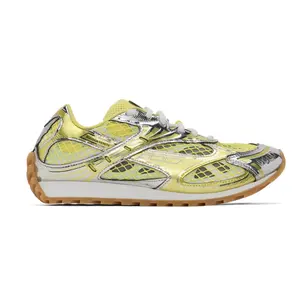 1122035 Bottega Orbit Sneaker Silver Yellow