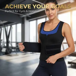 Women's Sweat Sauna Suit, Fitness Waist Cincher Body Shaper Yoga Top, Plus Size Backless Slimming Shirt, Workout Clothing, Gym Workout Clothes